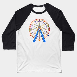 Amusement Park Ferris Wheel Baseball T-Shirt